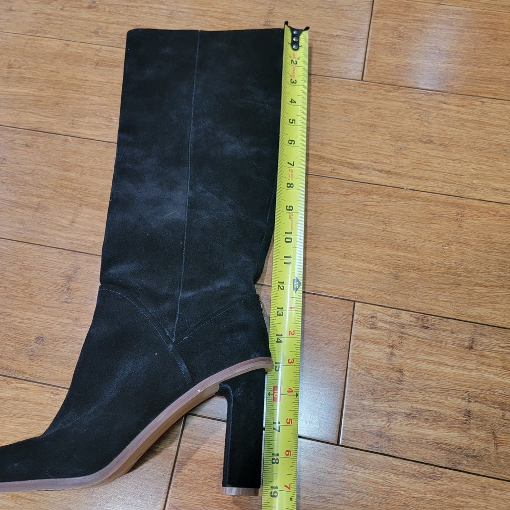 Vince Camuto Women's Phranzie Suede Leather Knee High Riding Boots Size 9M Black - Picture 10 of 12
